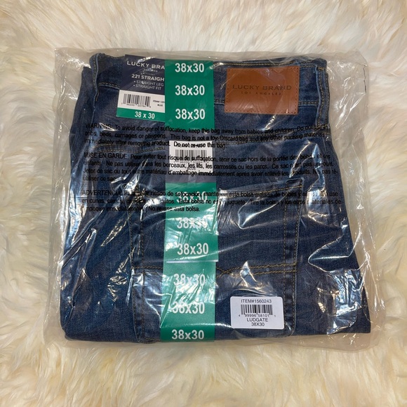 Men’s Lucky Brand 221 Straight Leg Jeans, Ludgate Blue - Picture 12 of 13